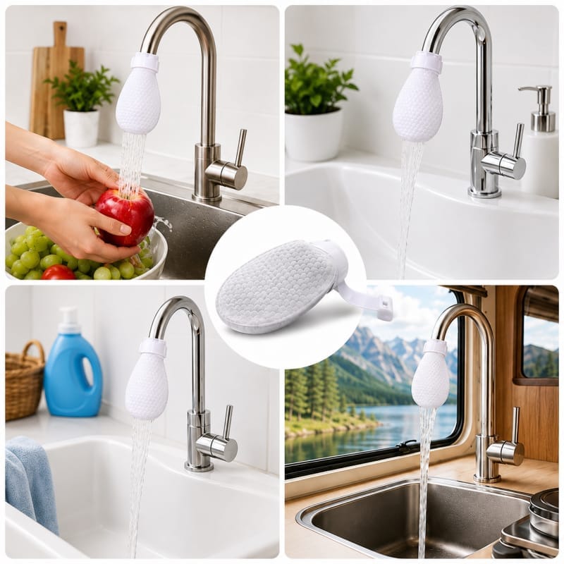 Flexible Faucet Sprayer – 360° Water-Saving Kitchen Attachment