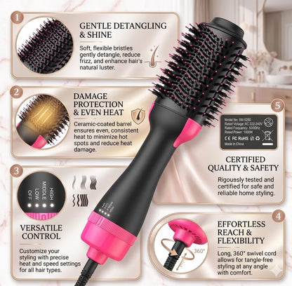 One Step Volumizer Hair Brush 2 In 1 Dryer & Styler