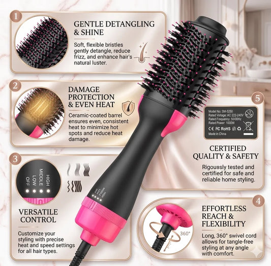 One Step Volumizer Hair Brush 2 In 1 Dryer & Styler